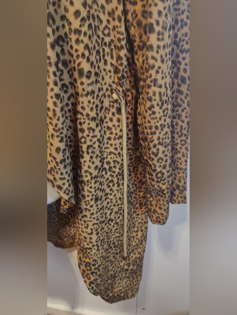 Mittoshop Leopard Print Waterfall Lightweight Jacket Size M - Picture 2 of 6